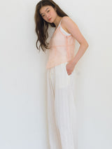 Lace Wide Pants - Cream