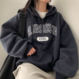 ラッツのレタリングボックス型起毛ハーフジップアップフード