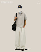 MEN Pin-tuck Banding Balloon Slacks