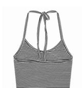 Para stripe halter sleeveless