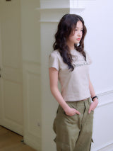 "CHASHIRE CAT" ウィメンズ T シャツ_ベージュ