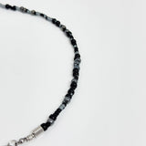 Monotone carabiner bead necklace