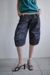 26SS★ CINCH BACK STITCH BERMUDA JEANS