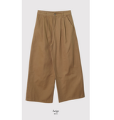 Two Pintuck Cotton Wide Pants (3color)