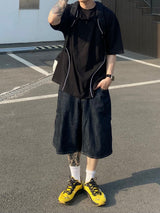 リネンカーペンターデニムハーフパンツ 2C