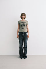 クロスTシャツ (khaki)
