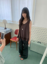 カピュリーデニムワイドパンツ