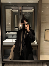 ヘアウール50%クラシックローブロングコート