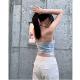 DENIM CORSET TUBE TOP_LIGHT BLUE
