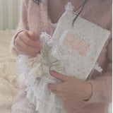 Lace scrunchie_ivory