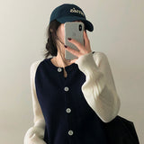 Dub Color Raglan Knit Cardigan
