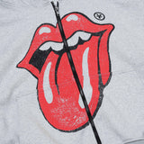 DC x The Rolling Stones Vint Tongue Zip Up Hoodie Grey