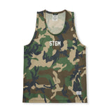 Mesh Oversized Sleeveless Camouflage