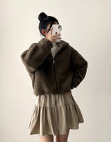 Rutte Corduroy Side Pin Tuck Slit Banding Wide Pants