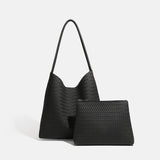 Matte Soft Leather Tote Shoulder Bag