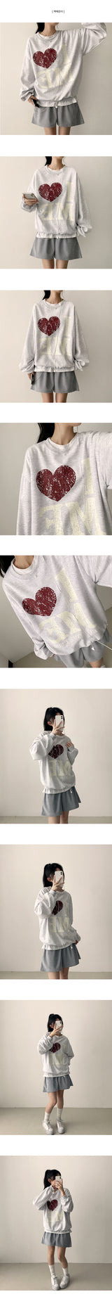 i❤️ME Crack Vintage Printed Sweatshirt