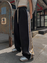 Half Camo Color Matching Line Training Pants