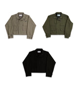LMN オーバーサイズフィットクロップドトレンチボンバージャケット (3 colors)