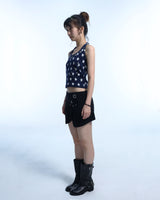 Eyelet 2 - Way Wrap Skirt - Black
