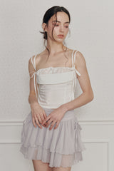 HEART RIBBON TOP (SS ver.) ivory