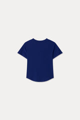 テンセルプティTシャツ_コバルト