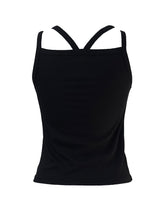 snap echo button sleeveless (3color)