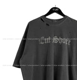 カッティングビンテージピグメント半袖Tシャツ