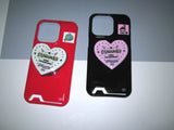 home square patch card pocket phone case black