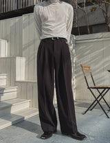Tei Brushed Two Pin Tuck Slacks
