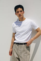 Cool curve half t-shirts(White)