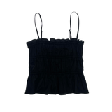 Frill crop blouse