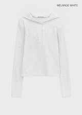 [MADE] Teti Button Hooded Long-Sleeve Tee