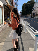 ハッシュウールラウンドカーディガン