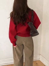 Round Or V-neck Daily Basic Knit (10color / 2type)