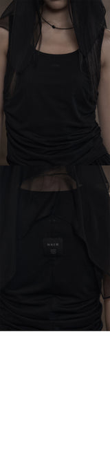 [mnem] メッシュレイヤータンク (black)