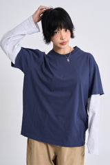 Waffle damage layered long sleeve