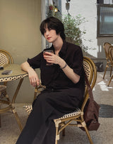Summer Cooling Linen Half Banding Slacks