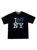 Love NY printing half sleeve 2C