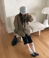Ponin Slit Capri Pants