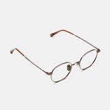 Knouun Round titanium glasses CODE. 101. A PinkBrown