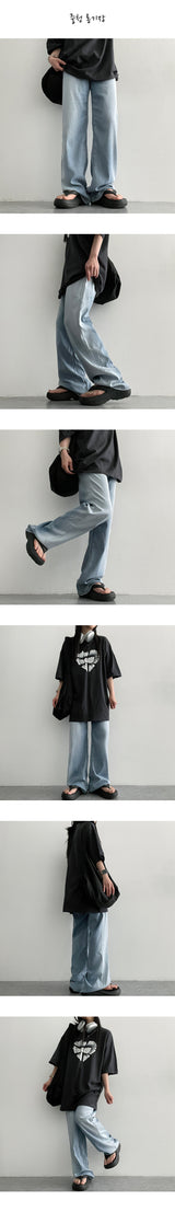 [Short, Basic, Long] [S–2XL] [Summer Long Pants!] Det. Bendable Spandex Summer Denim Pants (2 colors)