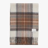 Cashmere Woven Scarf Tartan Check_Beige,Ivory
