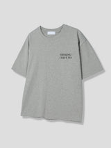 Lettering heavy crop half-sleeves 3color