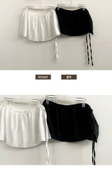 Sher ribbon strap wrap skirt