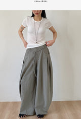 Tencel Round Short Sleeve T-shirt
