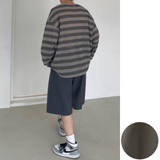 Nylon wide banding half pants 2C