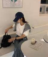 [Lè made/10,000 Sold] Lè made Stand U-neck Short Sleeve T-shirt / 4 colors