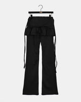 Pinshu Currot Flared String Skirt Bootscut Pantskirt Pants
