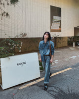 Flood cat brush western denim shirt