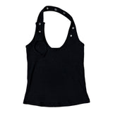 Eyelet halter sleeveless